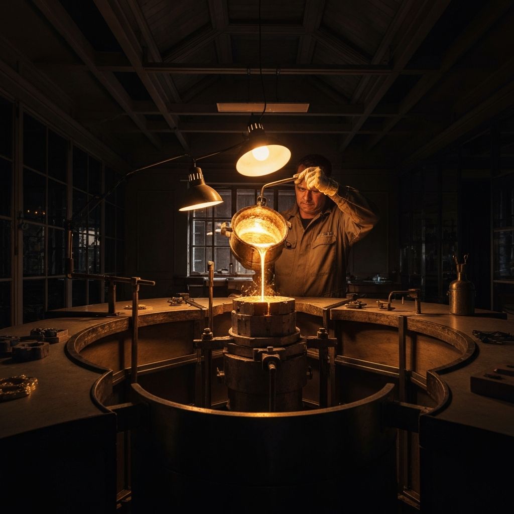 Proceso de fundicion y fabricacion de joyas en oro